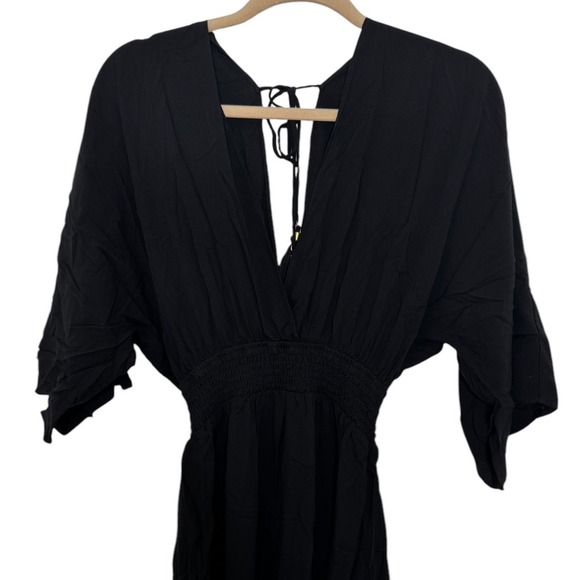 L*Space Women's Black Sungazer Maxi Dress Small Rayon Vacation Boho Resort - Picture 2 of 9